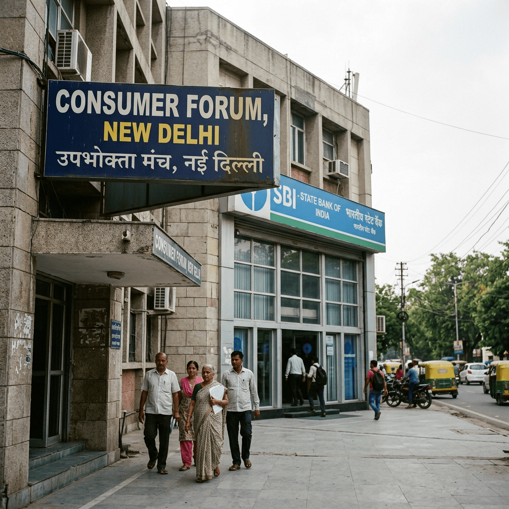 Consumer forum, bank, and Delhi